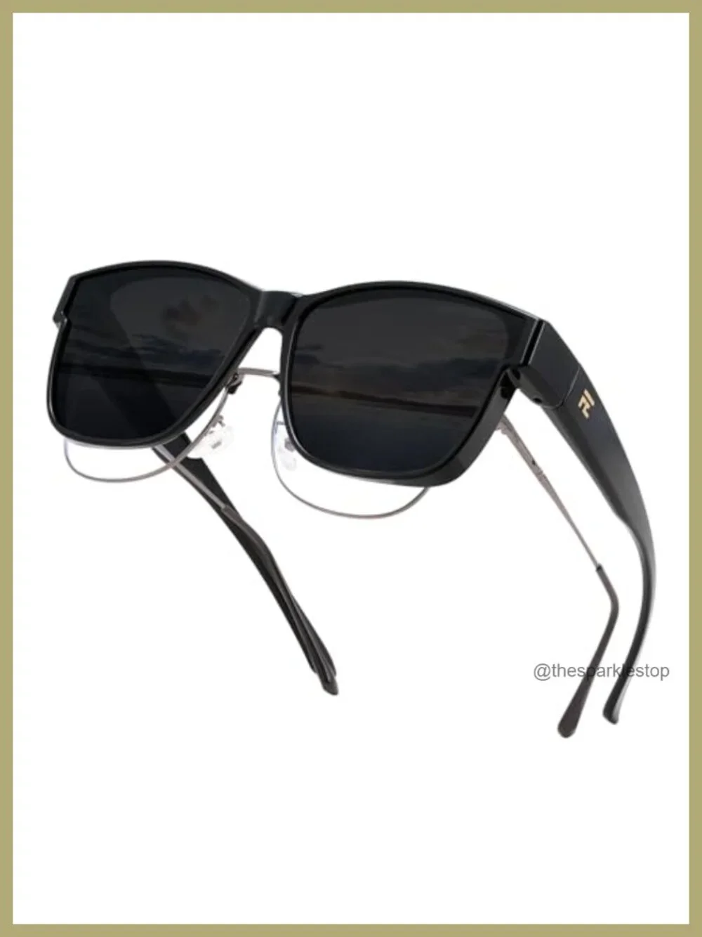 Oversized Fit Over Glasses Polarized Sunglasses UV400 Protection TR90 Frame